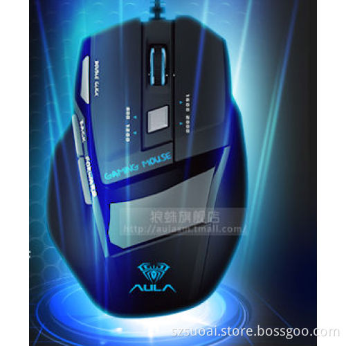 USB 7 Buttons Gaming Mouse with 800/1000/1600/2000 DPI for PC Laptop Desktop